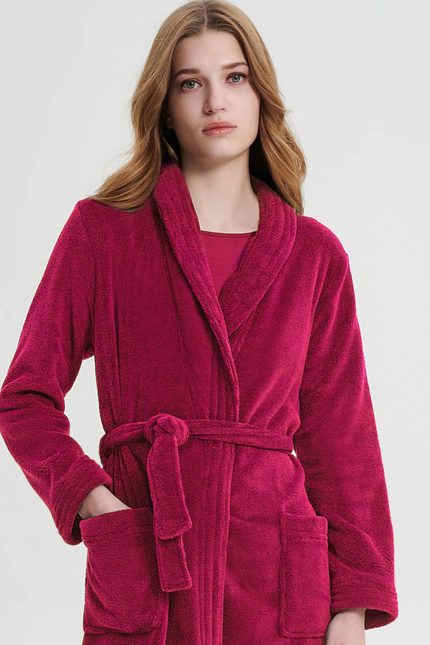 Vamp Κλασική Γυναικεία Ρόμπα Fleece 19210 Lamoda.gr