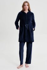 Vamp Χειμερινή Ρόμπα Fleece με Φερμουάρ 19211 Lamoda.gr