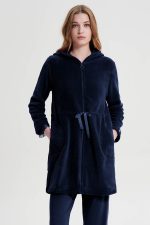 Vamp Χειμερινή Ρόμπα Fleece με Φερμουάρ 19211 Lamoda.gr