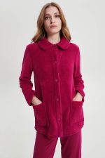Vamp Γυναικεία Ρόμπα Fleece με Κουμπιά 19215 Lamoda.gr