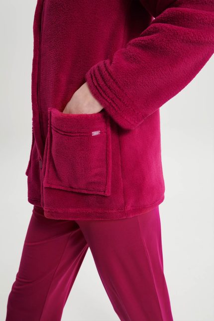 Vamp Γυναικεία Ρόμπα Fleece με Κουμπιά 19215 Lamoda.gr