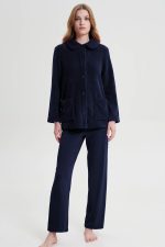 Vamp Γυναικεία Ρόμπα Fleece με Κουμπιά 19215 Lamoda.gr