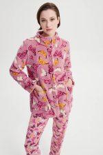 Vamp Χειμερινή Ρόμπα Fleece με Κουμπιά 19010 Lamoda.gr