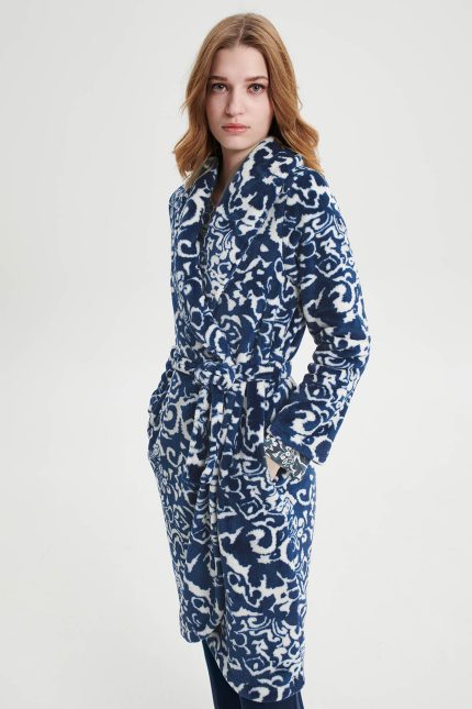 Vamp Σταυρωτή Χειμερινή Ρόμπα Fleece 19068 Lamoda.gr