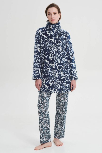 Vamp Χειμερινή Ρόμπα Fleece με Φερμουάρ 19069 Lamoda.gr