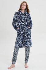 Vamp Χειμερινή Ρόμπα Fleece με Κουμπιά 19070 Lamoda.gr