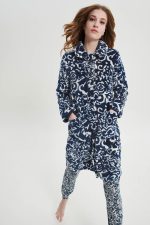 Vamp Χειμερινή Ρόμπα Fleece με Κουμπιά 19070 Lamoda.gr