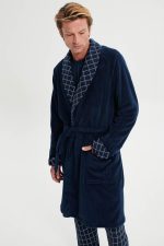 Vamp Ανδρική Σταυρωτή Ρόμπα Χειμερινή Fleece 19606 Lamoda.gr