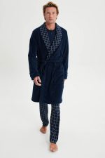 Vamp Ανδρική Σταυρωτή Ρόμπα Χειμερινή Fleece 19606 Lamoda.gr