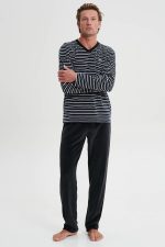 Vamp Ανδρική Χειμερινή Πιτζάμα Homewear Βελουτέ 19750 Lamoda.gr