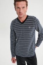 Vamp Ανδρική Χειμερινή Πιτζάμα Homewear Βελουτέ 19750 Lamoda.gr