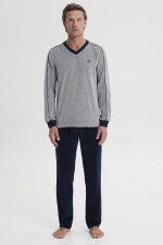 Vamp Ανδρική Χειμερινή Πιτζάμα Homewear Βελουτέ 19754 Lamoda.gr