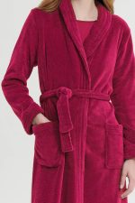 Γυναικεία Μονόχρωμη Ρόμπα Μακριά Fleece Vamp 19216