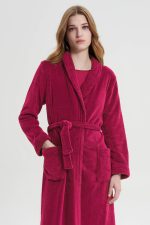 Γυναικεία Μονόχρωμη Ρόμπα Μακριά Fleece Vamp 19216