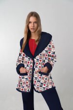Χειμερινή Γυναικεία Ρόμπα Fleece με Κουκούλα Vamp 19509