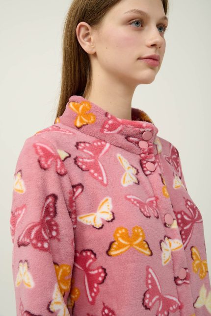 Γυναικεία Ρόμπα Fleece με Κουμπιά Vamp 19010