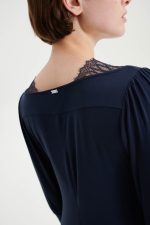 Vamp Νυχτικό Πολυτελείας με Δαντέλα Micromodal 19081 Lamoda.gr