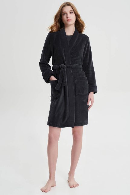 Vamp Κλασική Γυναικεία Ρόμπα Fleece 19467 Lamoda.gr
