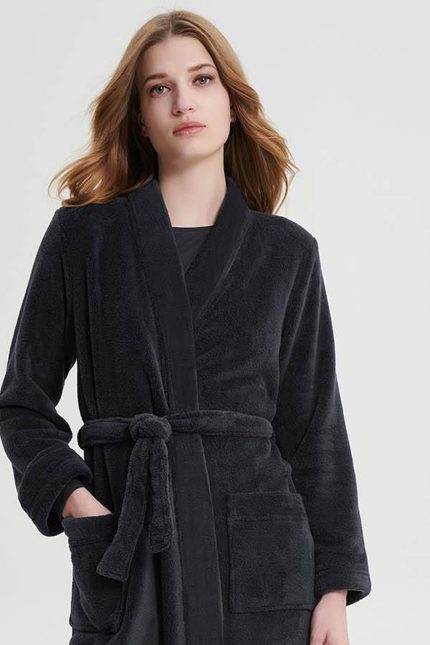 Vamp Κλασική Γυναικεία Ρόμπα Fleece 19467 Lamoda.gr