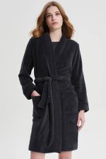 Vamp Κλασική Γυναικεία Ρόμπα Fleece 19467 Lamoda.gr