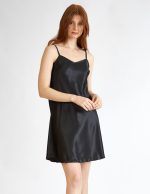 Harmony Σατέν Μονόχρωμο Νυχτικό με Τιράντα 32-605511