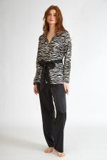 Harmony Σατέν Κουμπωτή Πυτζάμα Animal Print 32-605508 Lamoda.gr