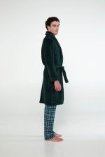 Vamp Ανδρική Μονόχρωμη Ρόμπα Χειμερινή Fleece 19927 Lamoda.gr