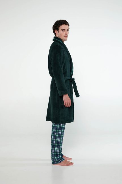Vamp Ανδρική Μονόχρωμη Ρόμπα Χειμερινή Fleece 19927 Lamoda.gr
