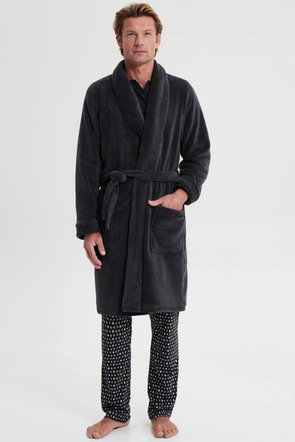 Vamp Ανδρική Μακριά Ρόμπα Χειμερινή Fleece 19652 Lamoda.gr