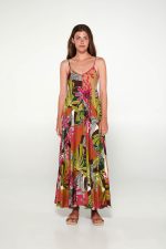 Vamp Γυναικείο Εμπριμέ Μακρύ Φόρεμα Viscose 20431 Lamoda.gr