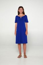 Vamp Καλοκαιρινό Μονόχρωμο Φόρεμα Viscose 20512 Lamoda.gr