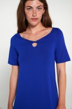 Vamp Καλοκαιρινό Μονόχρωμο Φόρεμα Viscose 20512 Lamoda.gr