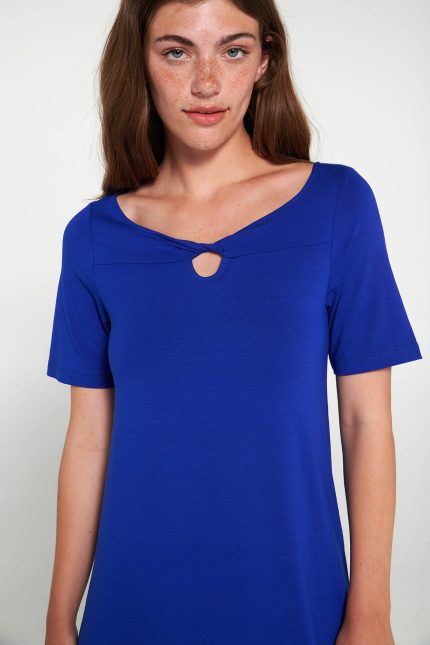 Vamp Καλοκαιρινό Μονόχρωμο Φόρεμα Viscose 20512 Lamoda.gr