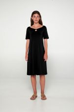 Vamp Καλοκαιρινό Μονόχρωμο Φόρεμα Viscose 20512 Lamoda.gr
