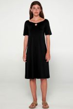 Vamp Καλοκαιρινό Μονόχρωμο Φόρεμα Viscose 20512 Lamoda.gr