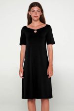 Vamp Καλοκαιρινό Μονόχρωμο Φόρεμα Viscose 20512 Lamoda.gr