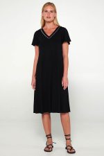 Vamp Καλοκαιρινό Μονόχρωμο Φόρεμα Viscose 20506 Lamoda.gr