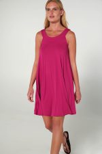Vamp Αμάνικο Μονόχρωμο Φόρεμα Viscose 20507 Lamoda.gr