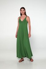 Vamp Μακρύ Μονόχρωμο Φόρεμα Viscose 20509 Lamoda.gr