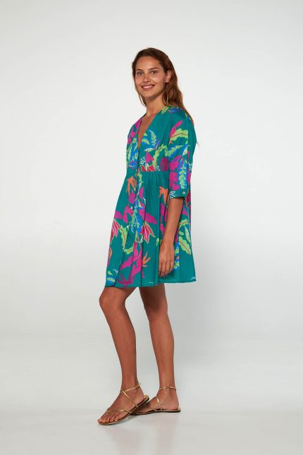 Vamp Δροσερό Φόρεμα Kαφτάνι με Μανίκι 20424 Lamoda.gr