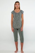 Vamp Καλοκαιρινή Πιτζάμα Πολυτελείας Κοντό Μανίκι 20045 Lamoda.gr
