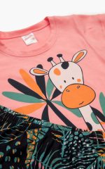 Minerva Βρεφική Πυτζάμα με Τύπωμα Giraffe 90-62205 Lamoda.gr
