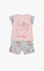 Minerva Βρεφική Πυτζάμα με Τύπωμα Lovely Cats 90-62202 Lamoda.gr