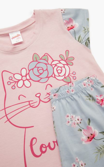 Minerva Βρεφική Πυτζάμα με Τύπωμα Lovely Cats 90-62202 Lamoda.gr
