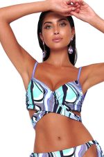 Bluepoint Εμπριμέ Μαγιό Μπικίνι με Μπανέλα 24066030 Lamoda.gr