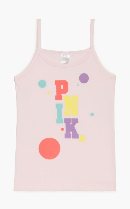 Minerva Παιδικό Φανελάκι με Τιράντα Pink 90-42563 Lamoda.gr