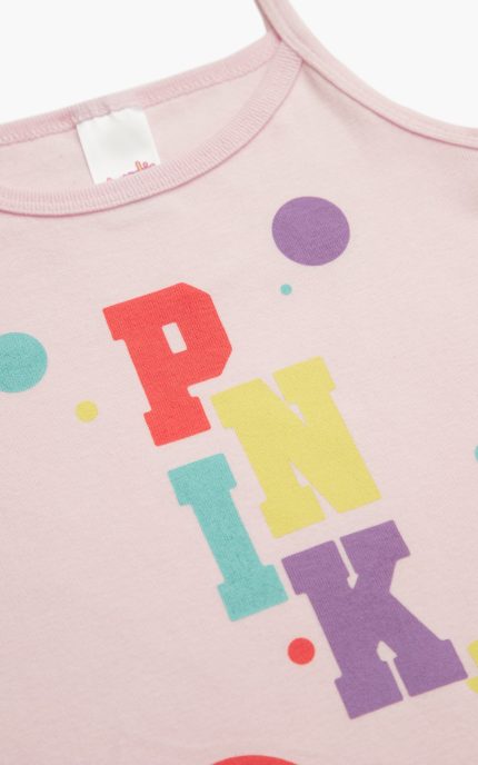 Minerva Παιδικό Φανελάκι με Τιράντα Pink 90-42563 Lamoda.gr