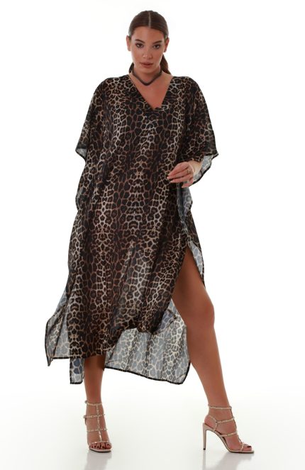 Bluepoint Μακρύ Καφτάνι Παραλίας Animal Print 24084052 Lamoda.gr