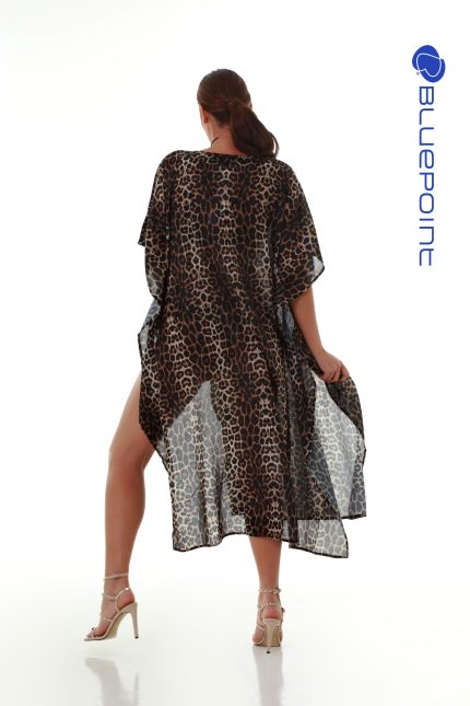 Bluepoint Μακρύ Καφτάνι Παραλίας Animal Print 24084052 Lamoda.gr