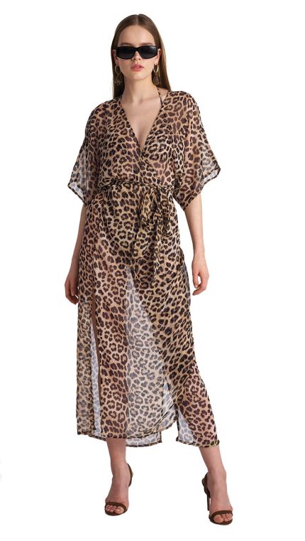 Blu4u Καφτάνι Παραλίας Animal Print Blu4u 24384600 Lamoda.gr